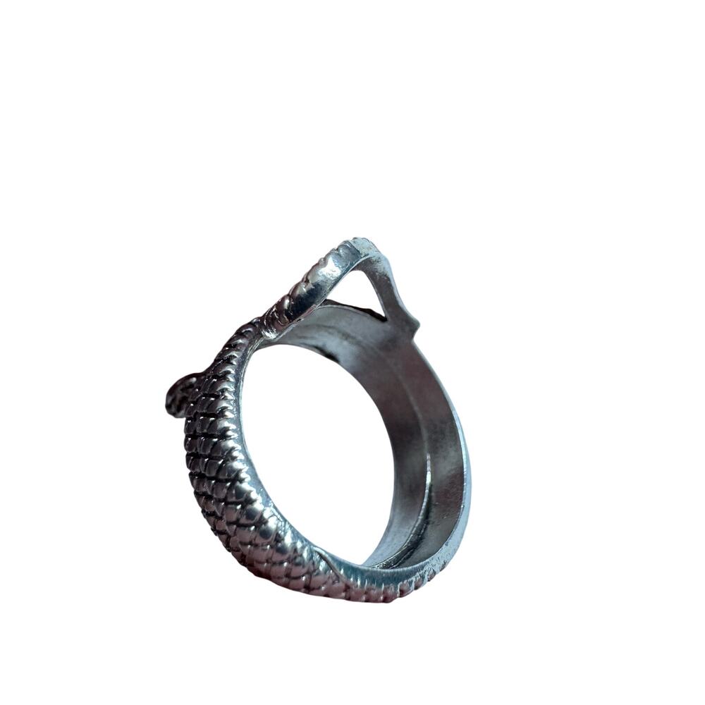 Silver wrapped Snake Statement ring - Picture 6 of 6